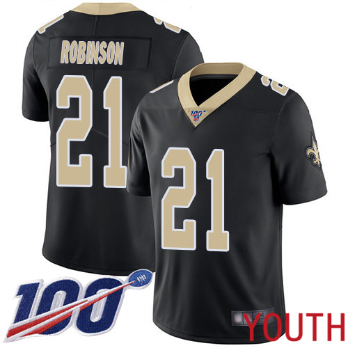 New Orleans Saints Limited Black Youth Patrick Robinson Home Jersey NFL Football #21 100th Season Vapor Untouchable Jersey->women nfl jersey->Women Jersey